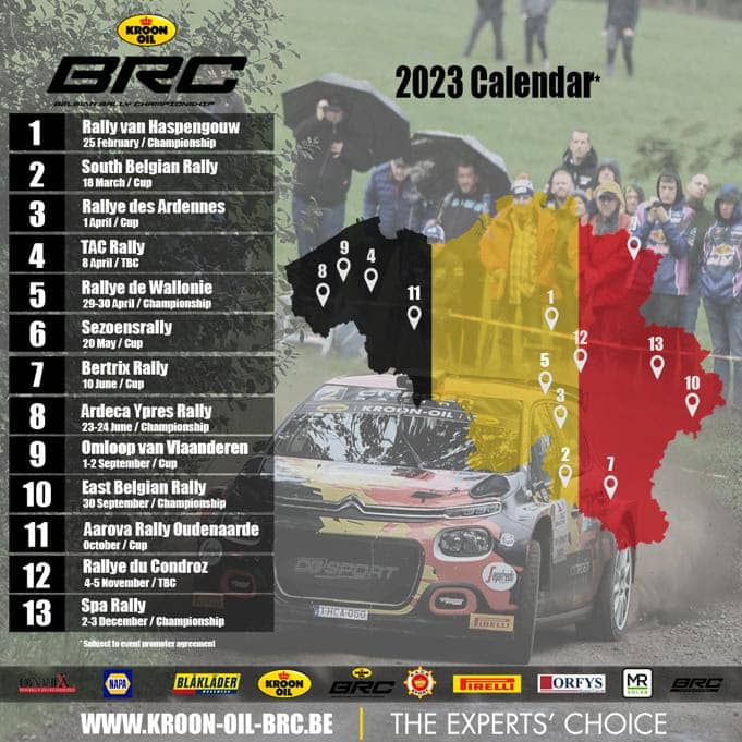 Le calendrier Belge des Rallyes 2023 se dévoile ! Rallye Infos
